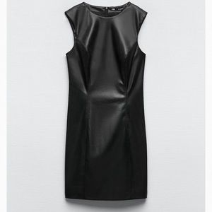 Zara Faux leather dress
